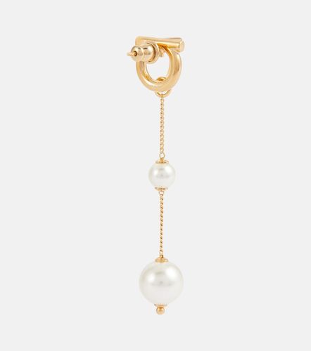 Boucles d’oreilles Gancini à perles fantaisie - Ferragamo - Modalova
