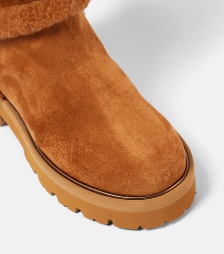 Bottines Teddi 20 en daim et shearling - Aquazzura - Modalova