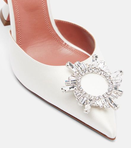 Escarpins Begum 70 en satin - Amina Muaddi - Modalova