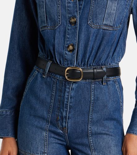 Combinaison en denim à ceinture - Self-Portrait - Modalova