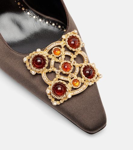 Escarpins slingback Cupida 70 en satin - Manolo Blahnik - Modalova