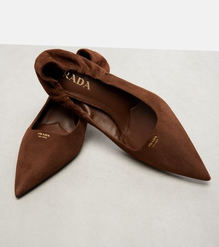 Prada Escarpins 55 en daim à logo - Prada - Modalova