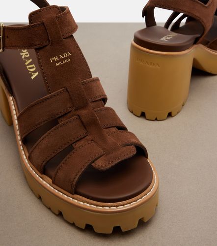 Prada Sandales à plateau en daim - Prada - Modalova