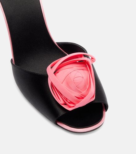 Mules Rose Vivier 85 en satin à fleurs - Roger Vivier - Modalova