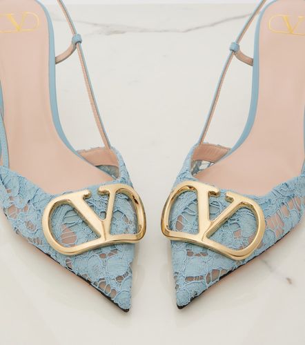 Escarpins slingback VLogo en dentelle - Valentino Garavani - Modalova