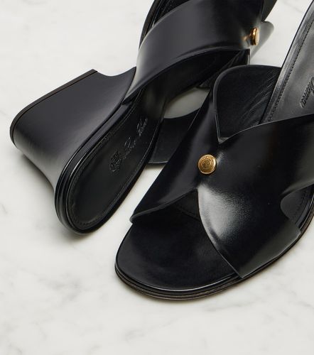 Mules compensées Vera 80 en cuir - Loro Piana - Modalova