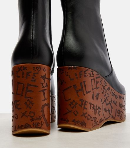 Chloé Bottines compensées Maxime en cuir - Chloe - Modalova