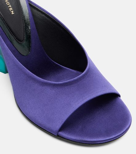 Mules compensées en satin - Dries Van Noten - Modalova