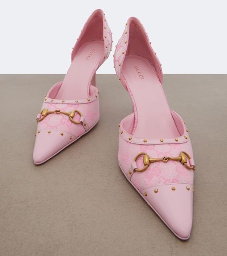 Escarpins Savoy Horsebit en toile GG - Gucci - Modalova