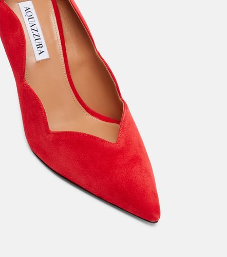 Escarpins Petal 85 en daim - Aquazzura - Modalova