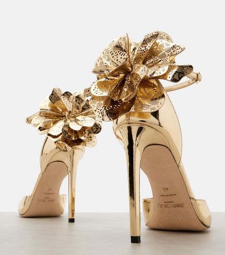 Escarpins Marja 100 en cuir métallisé - Jimmy Choo - Modalova