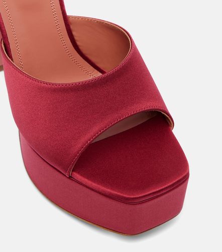 Mules Dalida 140 à plateau en satin - Amina Muaddi - Modalova
