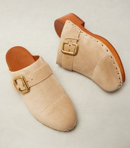 Chloé Mules clogs Jeannette 40 en daim à ornements - Chloe - Modalova