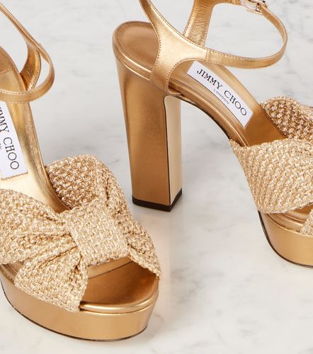 Sandales Heloise 120 en cuir métallisé - Jimmy Choo - Modalova