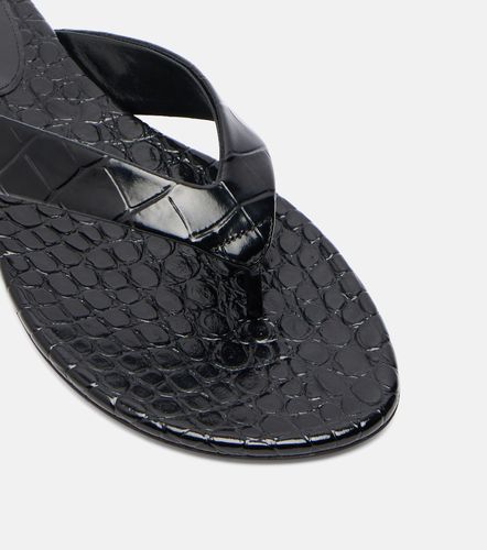 Le Monde Béryl Tongs en cuir façon croco - Le Monde Beryl - Modalova