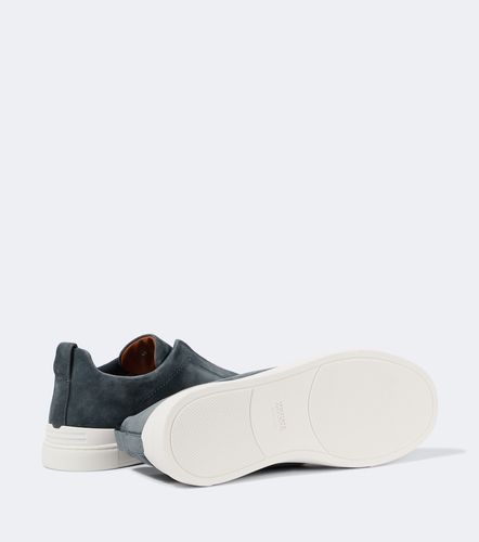 Zegna Baskets Triple Stitch en daim - Zegna - Modalova