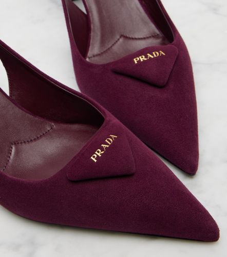 Escarpins slingback 75 en daim - Prada - Modalova