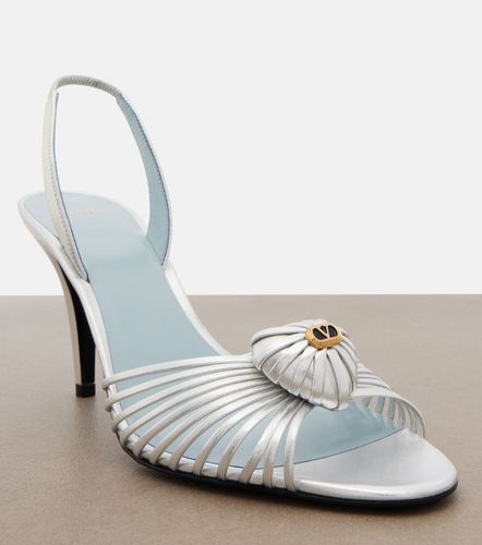 Sandales slingback Cœur Royal en cuir métallisé - Valentino Garavani - Modalova