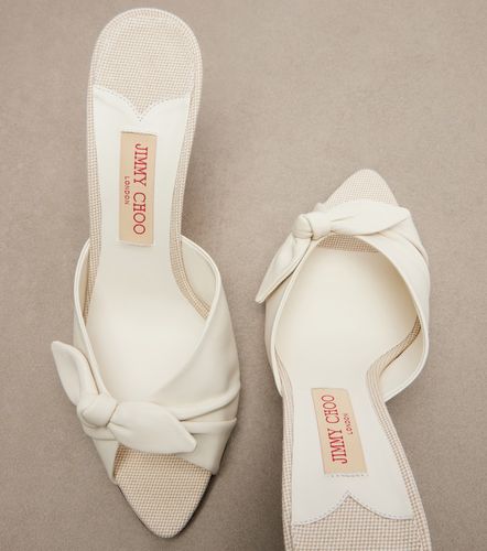 Mules compensées Livi en toile et cuir - Jimmy Choo - Modalova