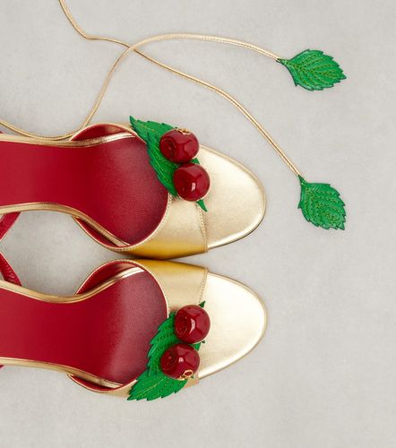 Sandales Cherryfic en cuir métallisé - Valentino Garavani - Modalova