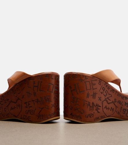 Chloé Mules compensées Maxime en cuir - Chloe - Modalova