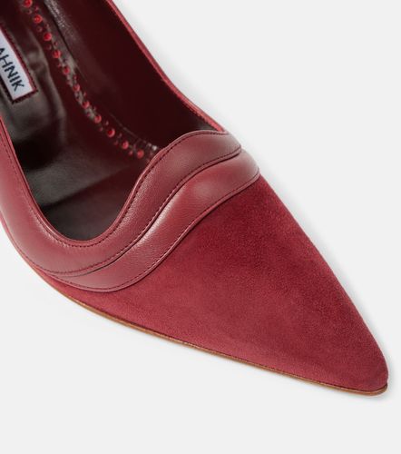 Escarpins Ajarafa 70 en daim et cuir - Manolo Blahnik - Modalova
