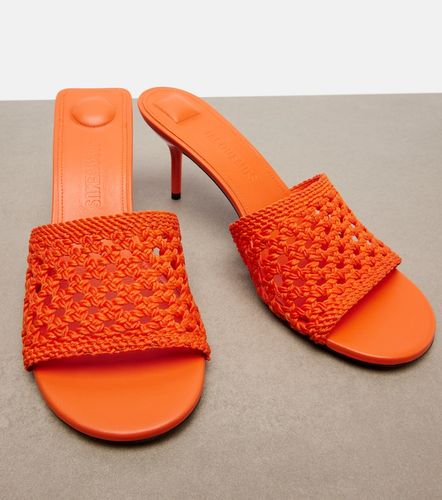 Mules Cubisto à effet raphia - Jacquemus - Modalova