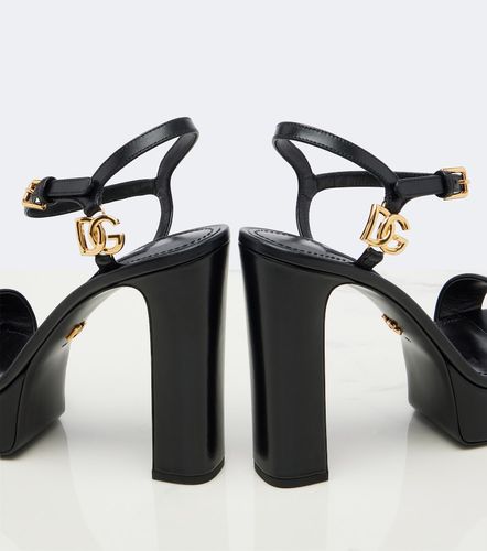 Sandales à plateau DG en cuir - Dolce&Gabbana - Modalova