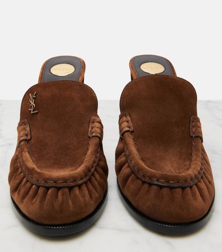Mules Le Loafer en daim - Saint Laurent - Modalova