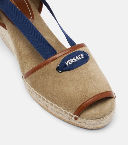 Espadrilles compensées Lola en daim - Versace - Modalova