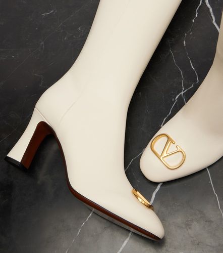 Bottes VLogo 80 en cuir - Valentino Garavani - Modalova