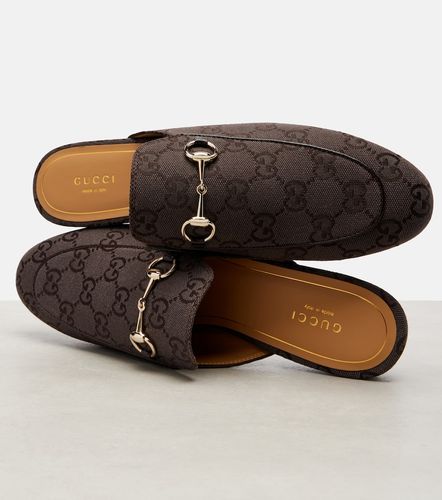 Mules Princetown Horsebit GG en toile - Gucci - Modalova
