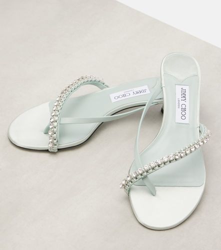 Mules Dila en cuir et satin - Jimmy Choo - Modalova