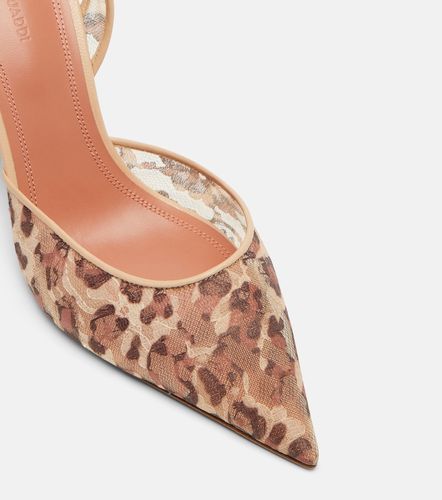 Escarpins slingback Holli 95 à motif léopard - Amina Muaddi - Modalova