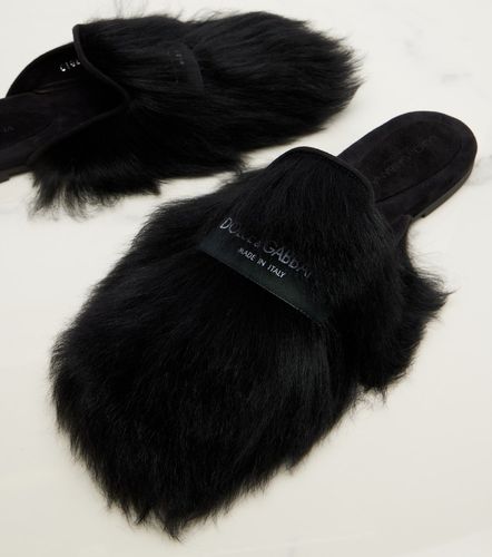 Dolce&Gabbana Mules en shearling - Dolce&Gabbana - Modalova
