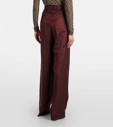 Pantalon ample imprimé à taille haute - Dries Van Noten - Modalova