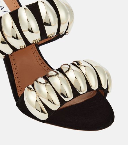Alaïa Mules Tribale en daim à ornements - Alaia - Modalova