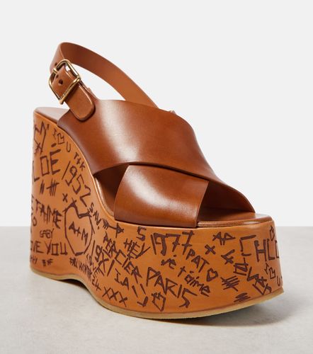 Chloé Sandales compensées Maxime en cuir - Chloe - Modalova