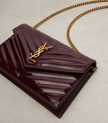 Portefeuille à chaîne Cassandre Envelope en cuir - Saint Laurent - Modalova