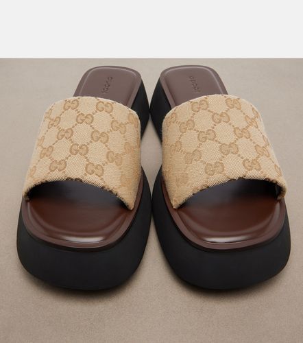 Gucci Mules compensées en toile GG - Gucci - Modalova