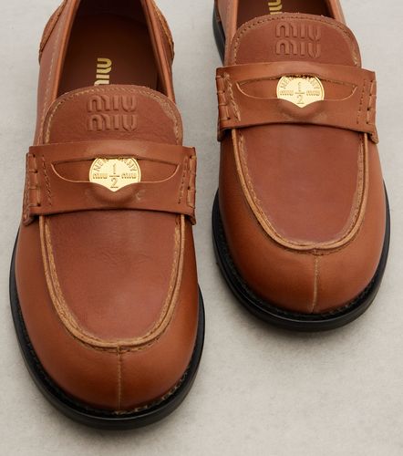 Miu Miu Mocassins en cuir - Miu Miu - Modalova