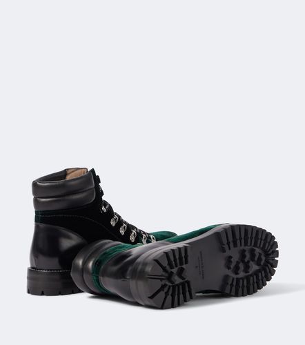Bottines Janka en velours et cuir - Manolo Blahnik - Modalova