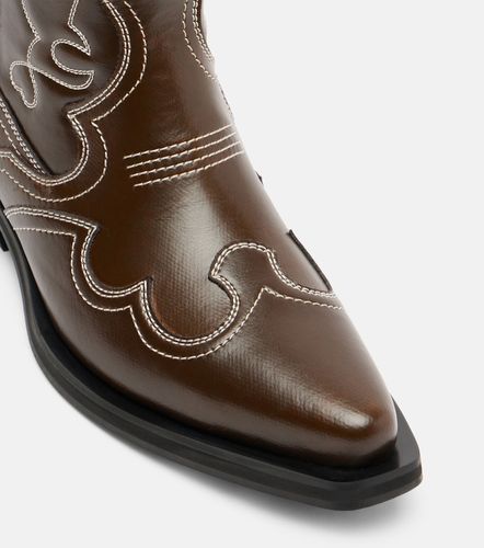 Bottines santiags Mid Shaft brodées - Ganni - Modalova