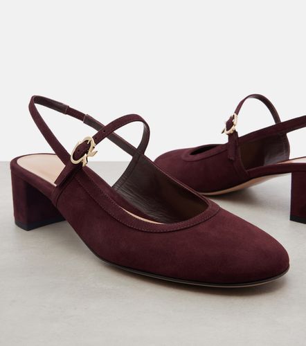 Escarpins sling-back 45 en daim - Gianvito Rossi - Modalova