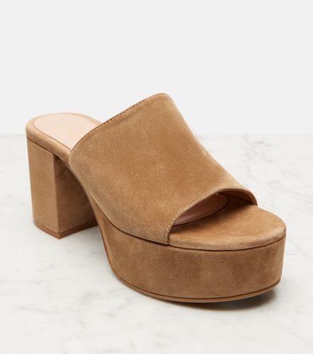 Mules à plateau en daim - Gianvito Rossi - Modalova