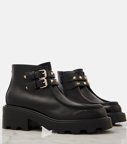 Bottines Rockstud en cuir - Valentino Garavani - Modalova