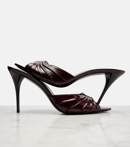 Mules Babylone Cassandre en cuir - Saint Laurent - Modalova