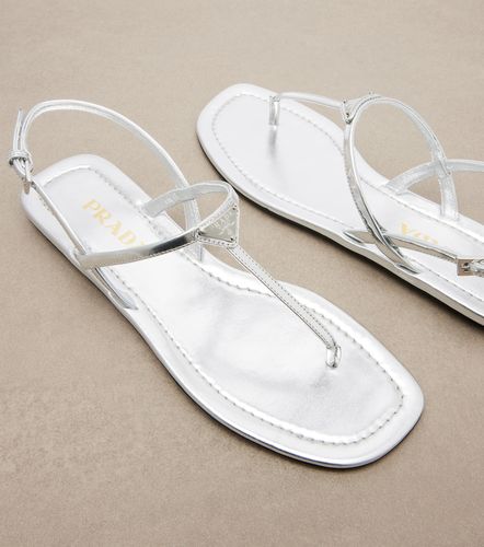 Prada Sandales en cuir métallisé - Prada - Modalova