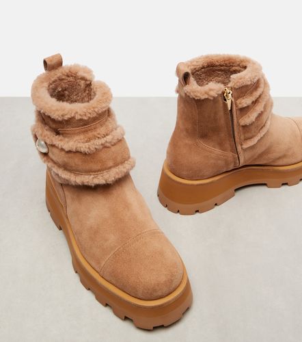 Bottines Meena en daim et shearling - Jimmy Choo - Modalova