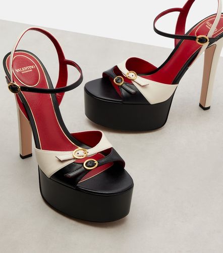 Sandales Crasher à plateau en cuir - Valentino Garavani - Modalova